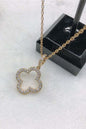 Sparkling Clover Pendant Necklace