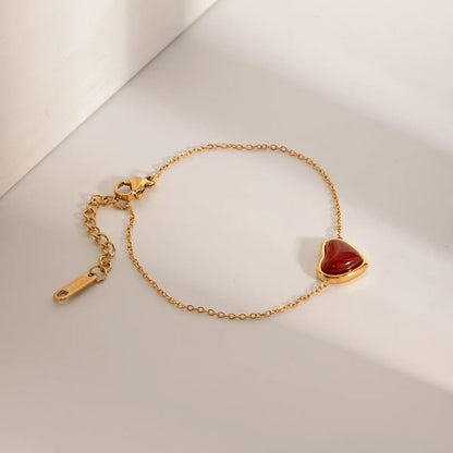 18K Gold Heart Jewelry Set