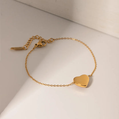 18K Gold Heart Jewelry Set