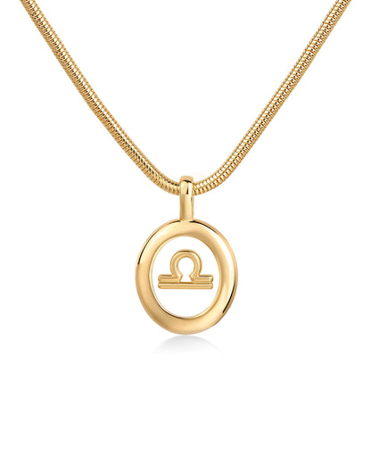 Libra Zodiac Pendant Necklace