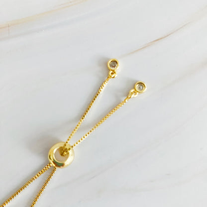 Sparkling Cross Adjustable Bracelet