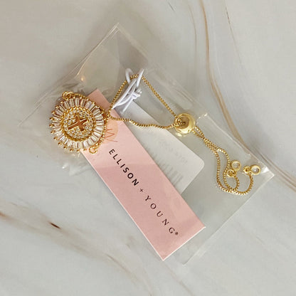 Sparkling Cross Adjustable Bracelet
