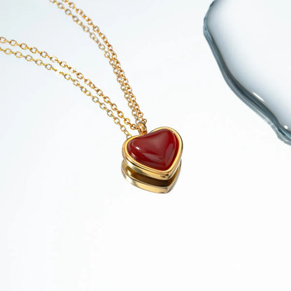 18K Gold Heart Jewelry Set