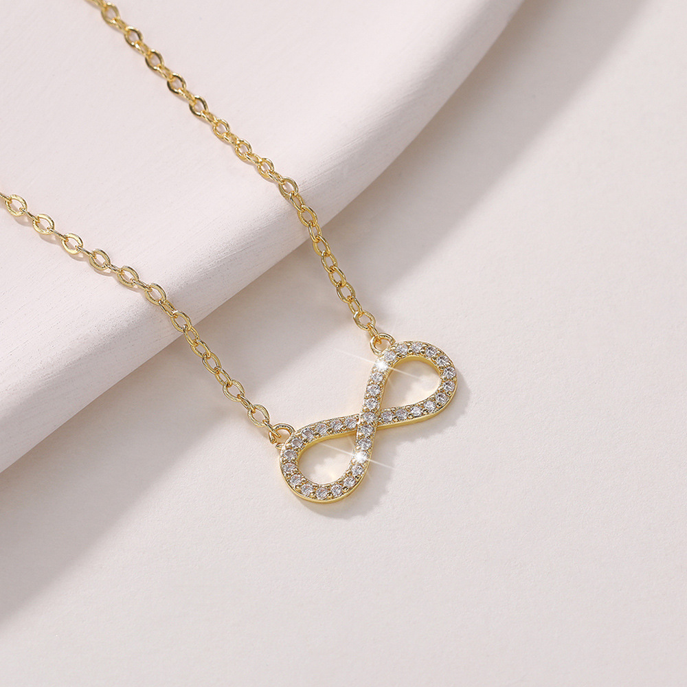 Gold Infinity Pendant Necklace