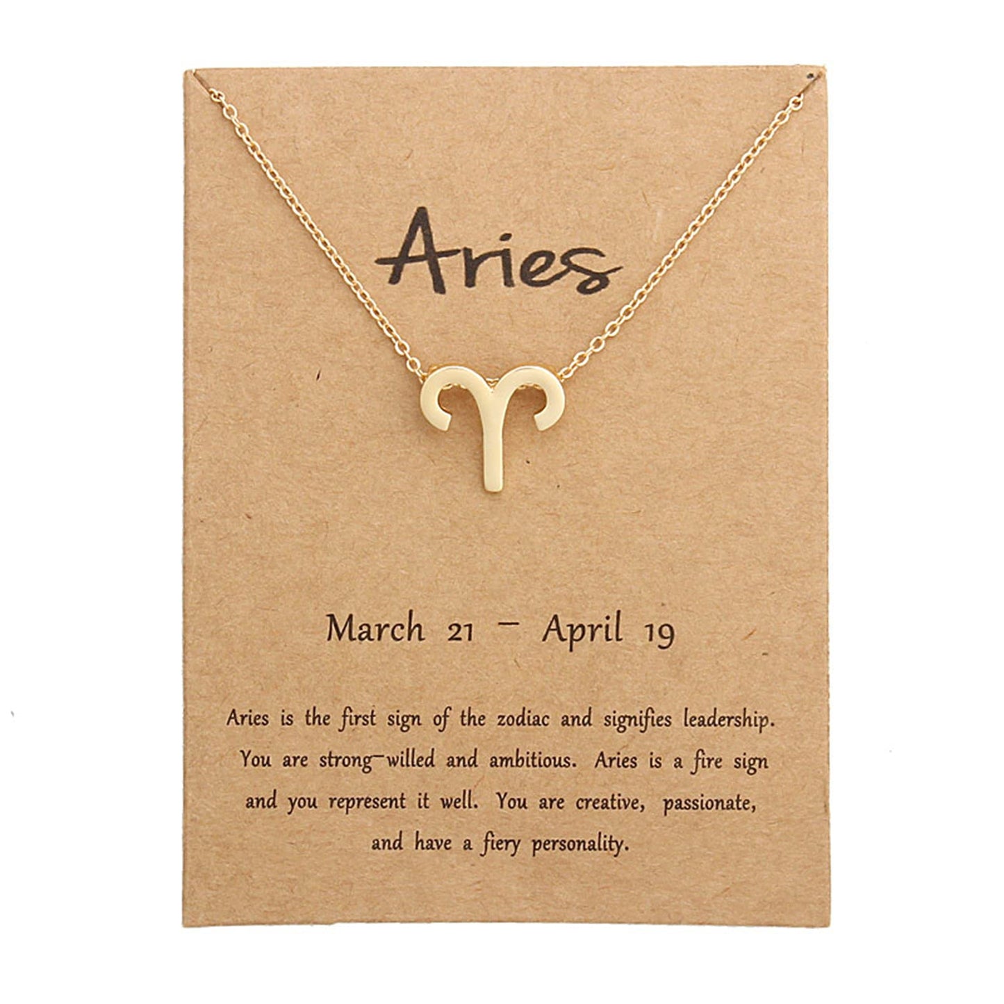 Aries Zodiac Pendant Necklace