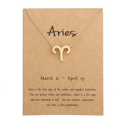 Aries Zodiac Pendant Necklace