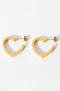 Gold Heart Hoop Earrings